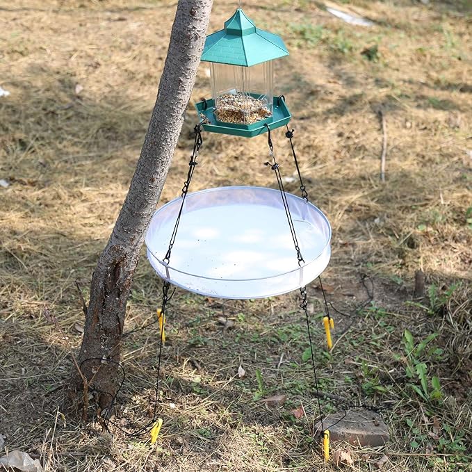 16" Seed Hoop Catcher for Bird Feeder Hanging Tray Attracting Birds Outdoors Backyard Garden