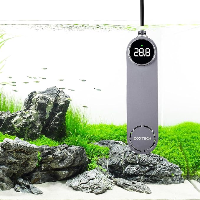 Submersible Aquarium Heater, Fish Tank Heater,for 8-17Gallon(75W) | Ceramic-Metal, with External Control and Digital Thermostat, Overheat Protection, Safe to Use, Adjustable Temperature