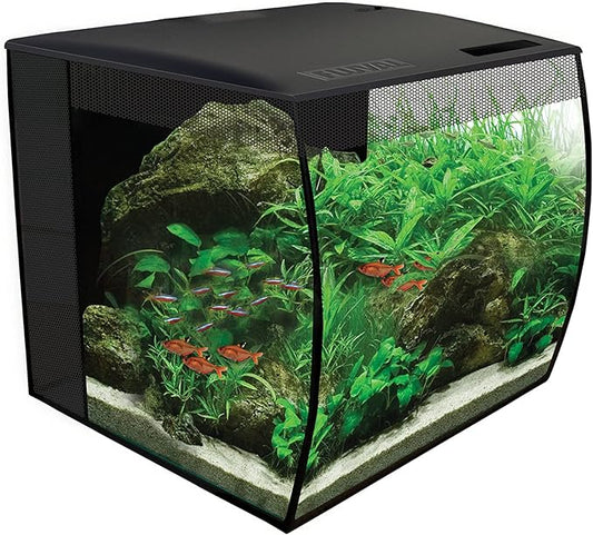 Fluval Flex 9 Gallon Glass Aquarium Kit, Black