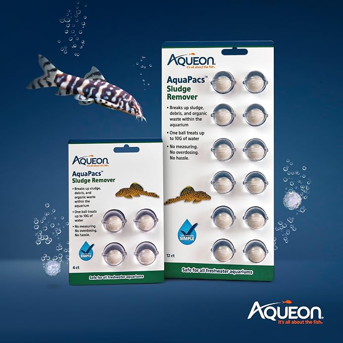 Aqueon AquaPacs Sludge Remover 12 Pack, 10 Gallon