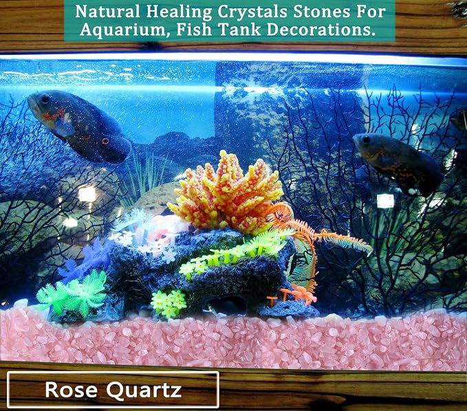 Natural Rose Quartz Crystal Quartz Rocks Chips Vase Filler Rocks for Succulent Plant Small Fish Tank Aquarium Gravel Decorative Pebbles Stones(200 gram)