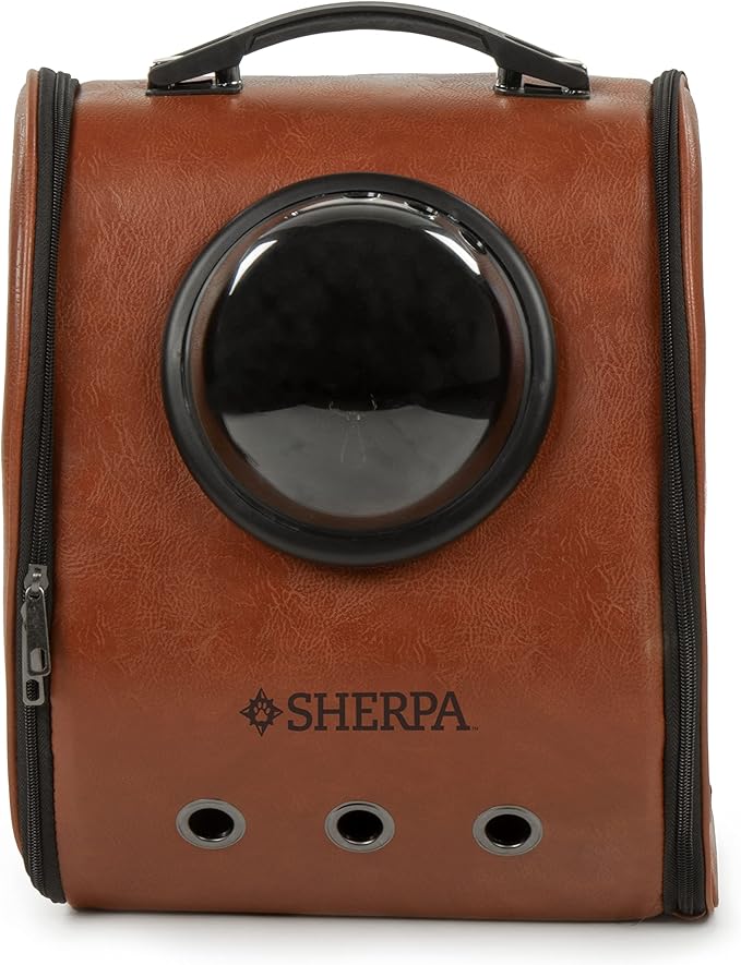 Sherpa Cat Travel Backpack with Bubble View, Airline Approved - Brown, One Size