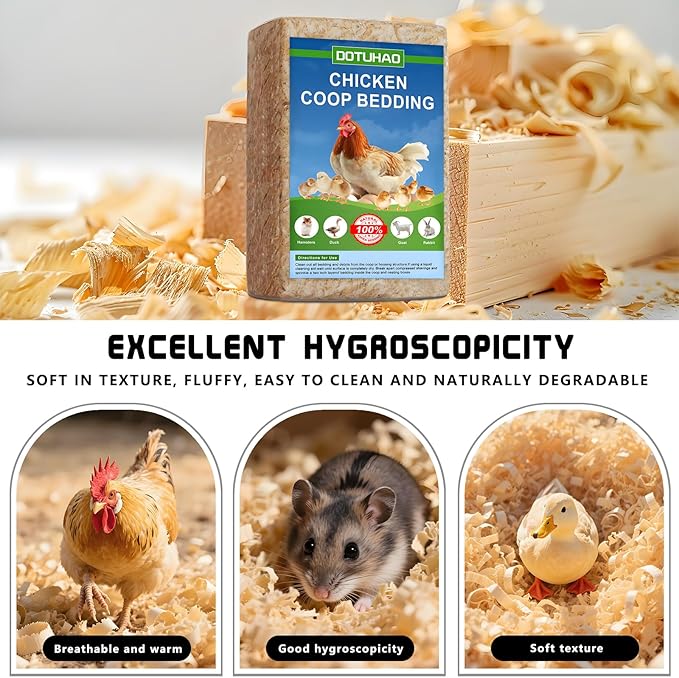 Pine Shavings | Wood Shavings | Chicken Coop Bedding | All Natural | Chicken Coop | Chicken Bedding | Pet Bedding | Small Animal Bedding | Odor Control (1 LB)