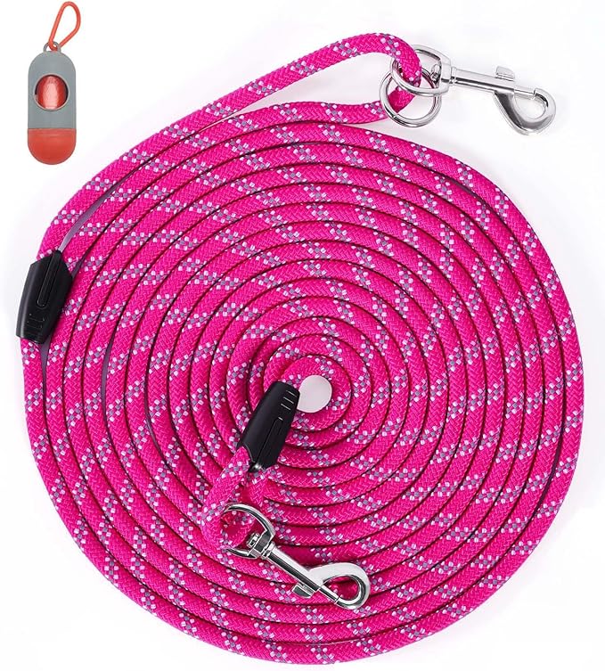 Long Dog Leash for Training 10FT/16FT/20FT/30FT/50FT/100FT, Reflective Tie Out, Heavy Duty Dog Lead for Large, Medium & Small Dogs - Outside Walking, Playing, Camping, Yard