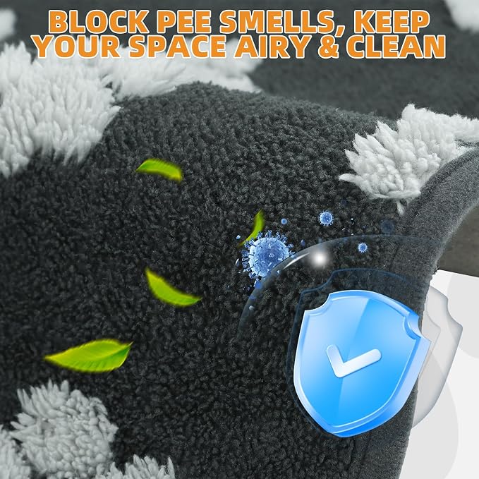 KOOLTAIL Washable & Waterproof Dog Whelping Pad, Super Absorbent & Soft Warm Plush Puppy Pads Potty Training, Quick Dry Reusable Pet Mats for Whelping Box Supplies,Playpen,Crate,24"*36"