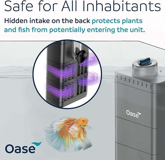 Oase EcoFlow 100 Internal Aquarium Filter – Quiet Submersible Multi-Stage Filter (Biological & Mechanical), Custom Flow, Easy-Clean Modules, for Freshwater, Saltwater Tanks up to 26 Gal (100L)