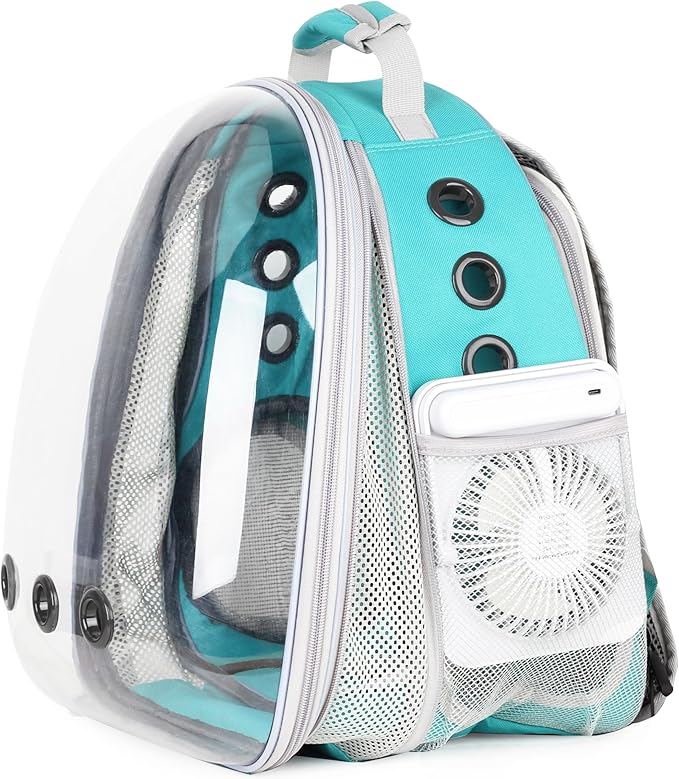 LOLLIMEOW Mini Fan for Pet Carrier Backpack, Bubble Backpack Carrier, Cats and Puppies,Airline-Approved, Designed for Travel, Hiking, Walking & Outdoor Use (Mini Fan)