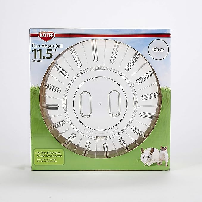 Kaytee 11.5" Clear Run-About Exercise Ball For Pet Rats & Chinchillas