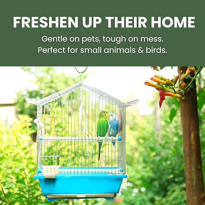 Atlantic Rush Small Animal Cage Cleaner Spray- 24oz Bottle Cage and Crate Cleaner for Guinea Pig, Hamster, Rabbit, Ferret, & Birds- Cage Cleaning Supplies Odor Eliminator (2)