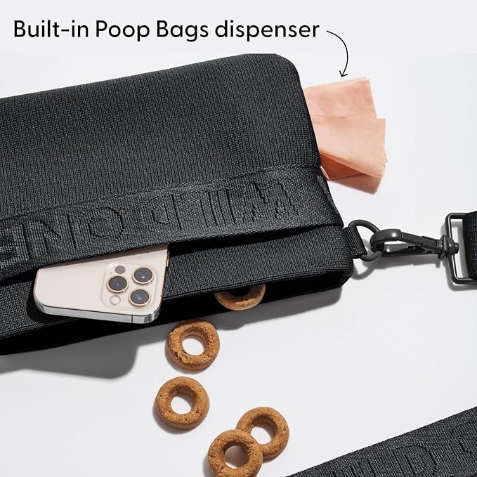Wild One Treat Pouch, Fanny Pack or Cross-Body Bag, Made from Recycled Knit, Poop Bag Dispenser