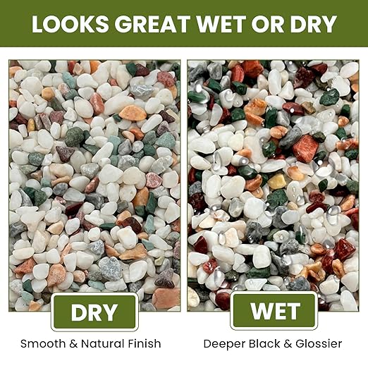 1/8 Inch Natural Aquarium Gravel, Small Pebbles for Fish Tank, Indoor Plants & Succulents, Mixed Color Mini River Rocks for Drainage, Terrarium, Top Dressing & Vase Filler, 3 lb