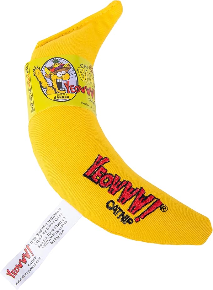 Yeowww! Catnip Toy, Yellow Banana