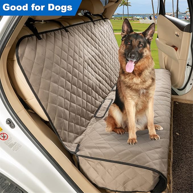VIEWPETS Bench Car Seat Cover Protector - Waterproof, Heavy-Duty and Nonslip Pet Car Seat Cover for Dogs with Universal Size Fits for Vehicles, Trucks & SUVs