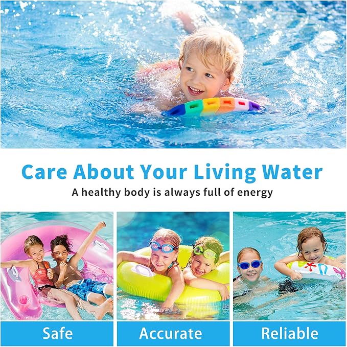 SuperCheck Salt Test Strips for Testing Sodium Chloride Content in Pool and Spa, 0-8000 ppm, Saltwater Pool Test Strips, Measure Salt Level in Saltwater Chlorine Generator Pool System, Salt Test Kits