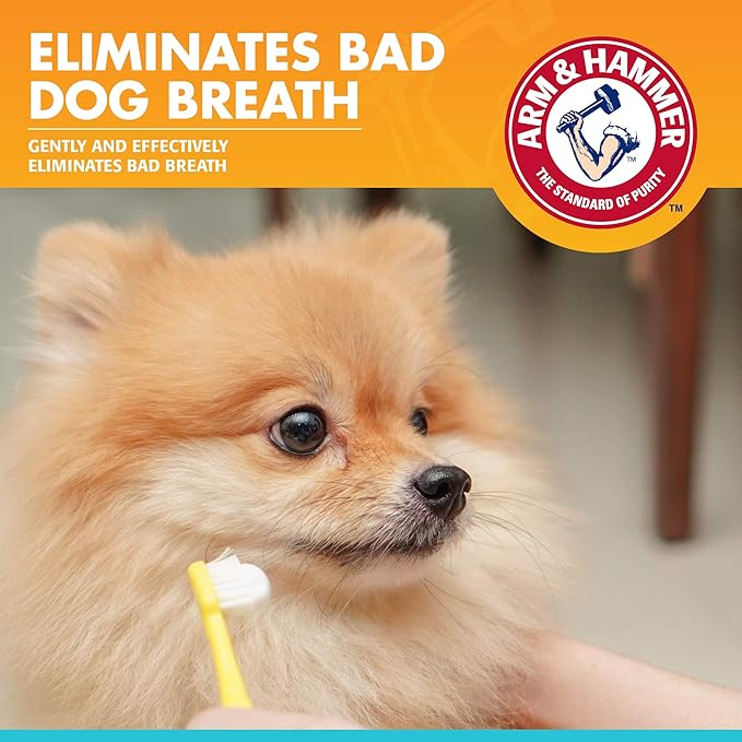 Arm & Hammer for Pets Fresh Breath Enzymatic Dog Toothpaste, Chicken Flavor, Safe for Puppies and Adult Dogs, Daily Baking Soda Dental Gel to Eliminate Bad Breath, 2.5 Oz - 3 Pack