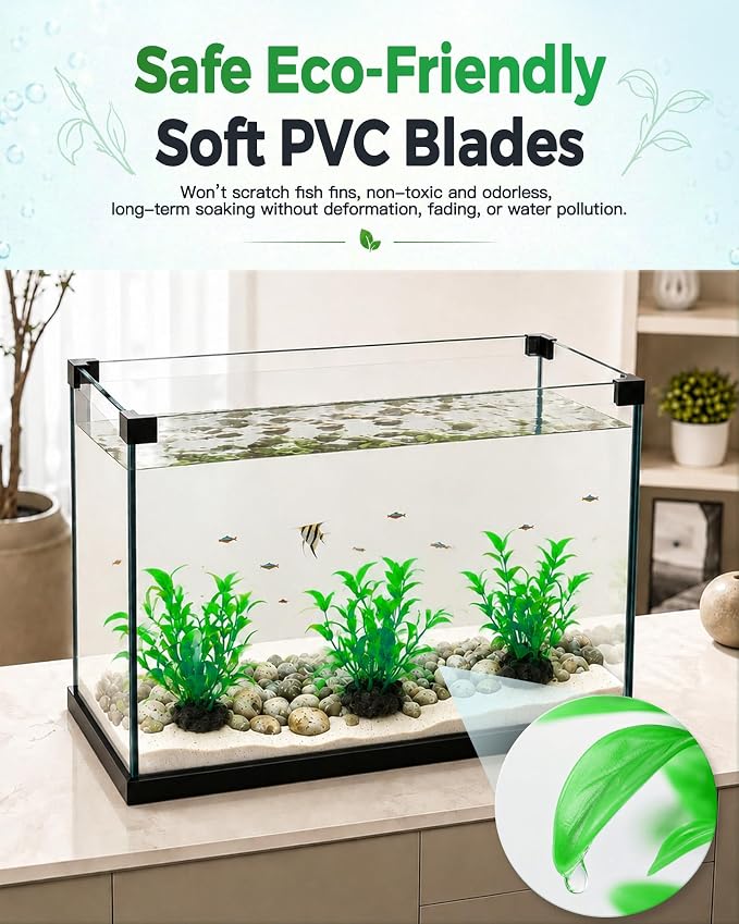 3pcs Artificial Aquarium Plastic Plants Betta Fish Tank Foreground Decor | Aquarium Silk Plants for Betta Fish Tank Plastic Aquatic Water Grass Foreground Decor Fish Tank Decorations