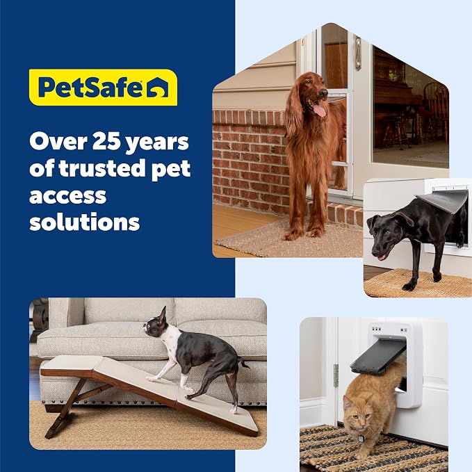 PetSafe CozyUp Wooden Bed Ramp for Cats & Dogs, Furniture-Grade with High-Traction Carpet Surface, White