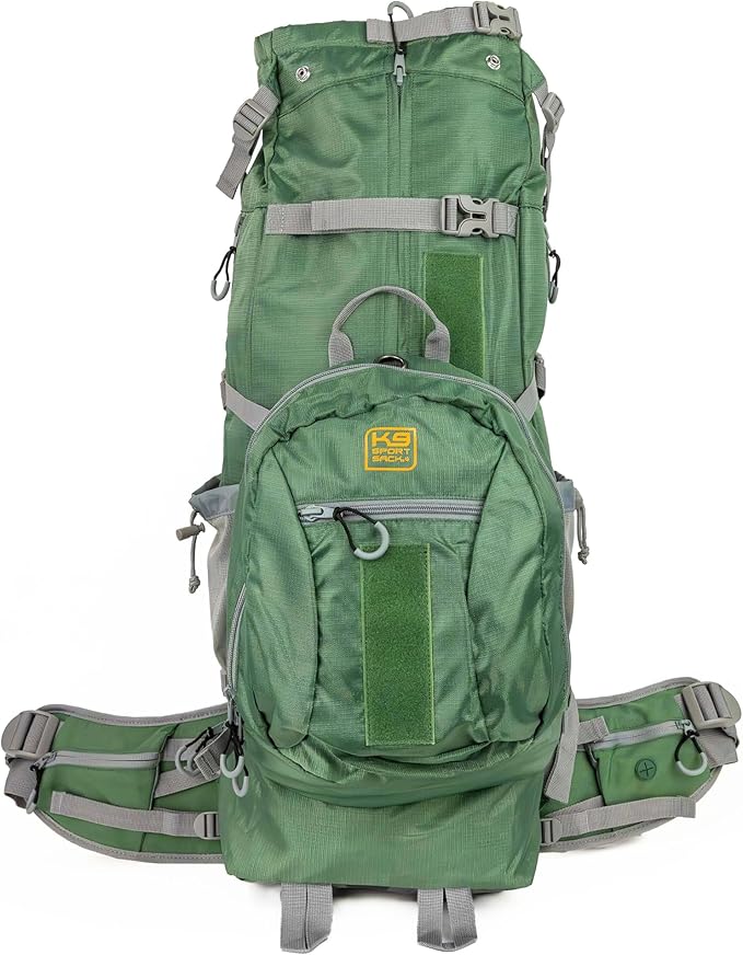 K9 Sport Sack Kolossus - XXL, Myrtle Green - The Big Dog Backpack - Ideal for Dogs 26-29” Long - Fully Adjustable Pet Carrier - Doubles as a Professional-Grade 60L Hiking Pack