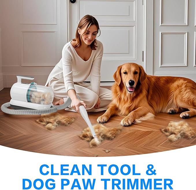 S7 High-Suction Dog Grooming Vacuum for Small & Medium Dogs, Compact Hair Collection System for Regular Trimming & Maintenance, Strong Suction, Low-Mess Indoor Grooming