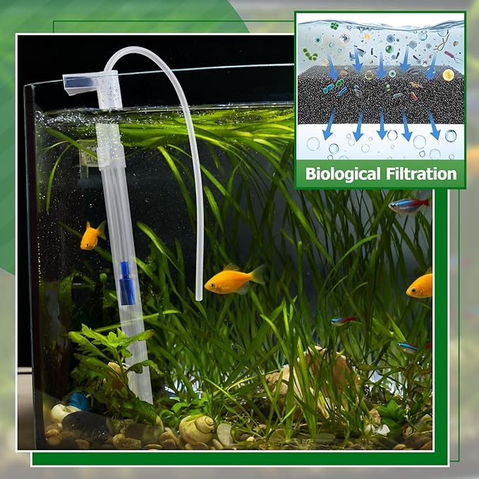Sieral Under Gravel Aquarium Filter for 20-29 Gallon Tanks, 10 Pcs 5.7'' x 5.7'' Plates, Under Gravel System for Clean Water, with 2 Uplift Tube and 1 Filter Cotton, for Fish Tank Fresh and Saltwater