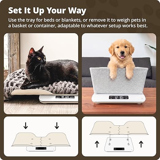 Greater Goods Digital Pet Scale for Cats & Dogs – Wiggle-Proof Technology, 0.1 lb Precision, 44 lb Capacity Scale for Kittens, Puppies & Small to Medium Animals