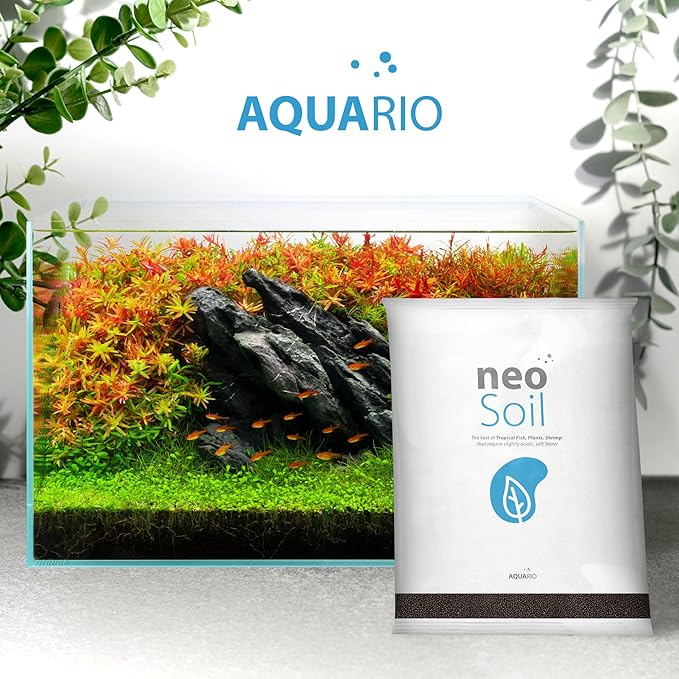 AQUARIO Neo Soil - Shrimp Substrate with Humic Acid, Microelements for Freshwater Planted Tanks, Volcanic Ash Shrimp Substrate, Slighty Acidic, PH Buffering Aquasoil for Planted Aquariums - SHRIMP, 3L