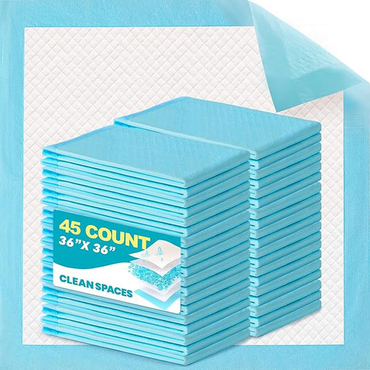 CLEAN SPACES 100 Count Disposable Bed Pads for Adult 36" x 36", Chucks Pads Underpads Bed Liner for Incontinence, Extra Large Puppy Pads / Dog Pee Pads / Wee Wee Pads for Training, XL