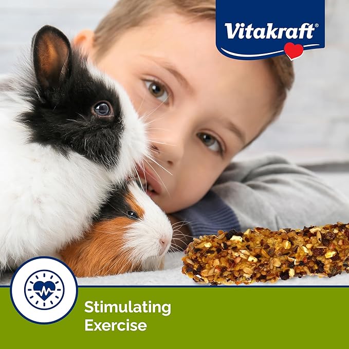 Vitakraft Crunch Sticks Treat Variety Pack for Rabbits and Guinea Pigs with Triple-Baked Wood Chew Center Seeds Grains Honey and Fruit for Texture Flavor Enrichment and Long-Lasting Chewing Enjoyment