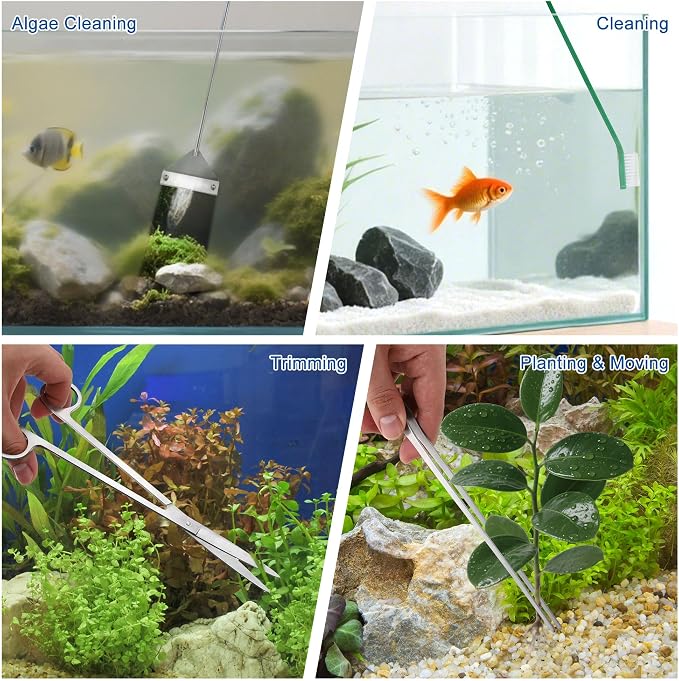 Lpraer 8.53ft Aquarium Siphon Vacuum Cleaner Tool Kit for Fish Tank Water Change Cleaning Sand & Gravel, Compatible with Various Tank Sizes