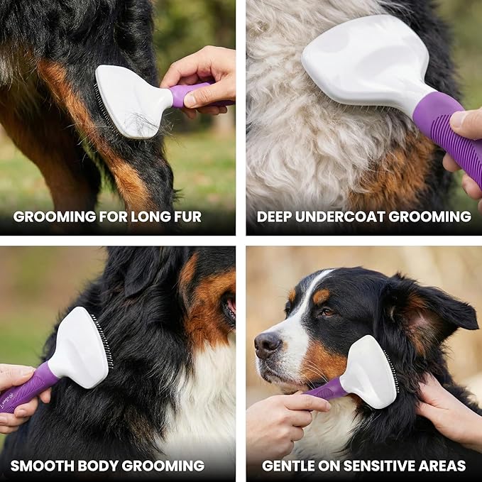 Poodle Pet Slicker Brush Large Size - For Dogs, Cats, Rabbits - Matted/Loose Fur, Knots - Suitable for Doodle/Goldendoodle Grooming and Shredding Short/Long Hair