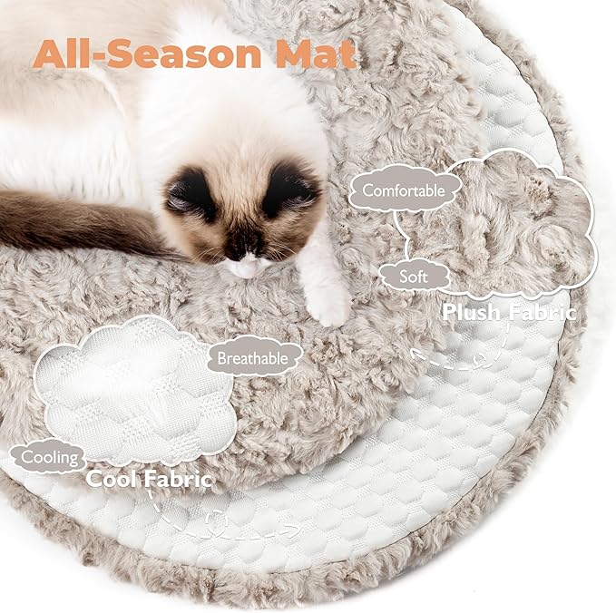 Easyego Modern Cat Tree, 39.9" Aesthetic Wood Cat Tree Tower for Large Cats, Luxury Cat Condo with Scratching Posts and Flower Platforms, Cat Furniture, Bullet Gray