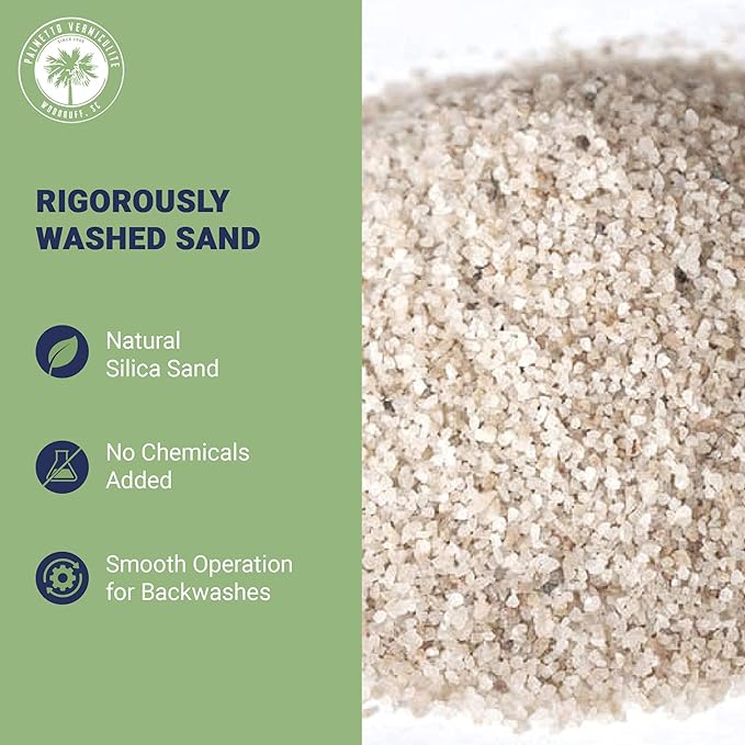 Pool Filter Sand for Swimming Pools, 50 Lbs, Natural Silica