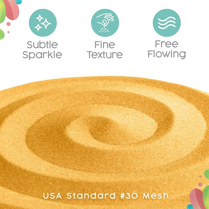 Saffron Unity Sand, 1 LB (16 oz), Yellow-Orange Colored Sand for Weddings, Vase Filler, Home Décor, Crafts, Terrariums, and More