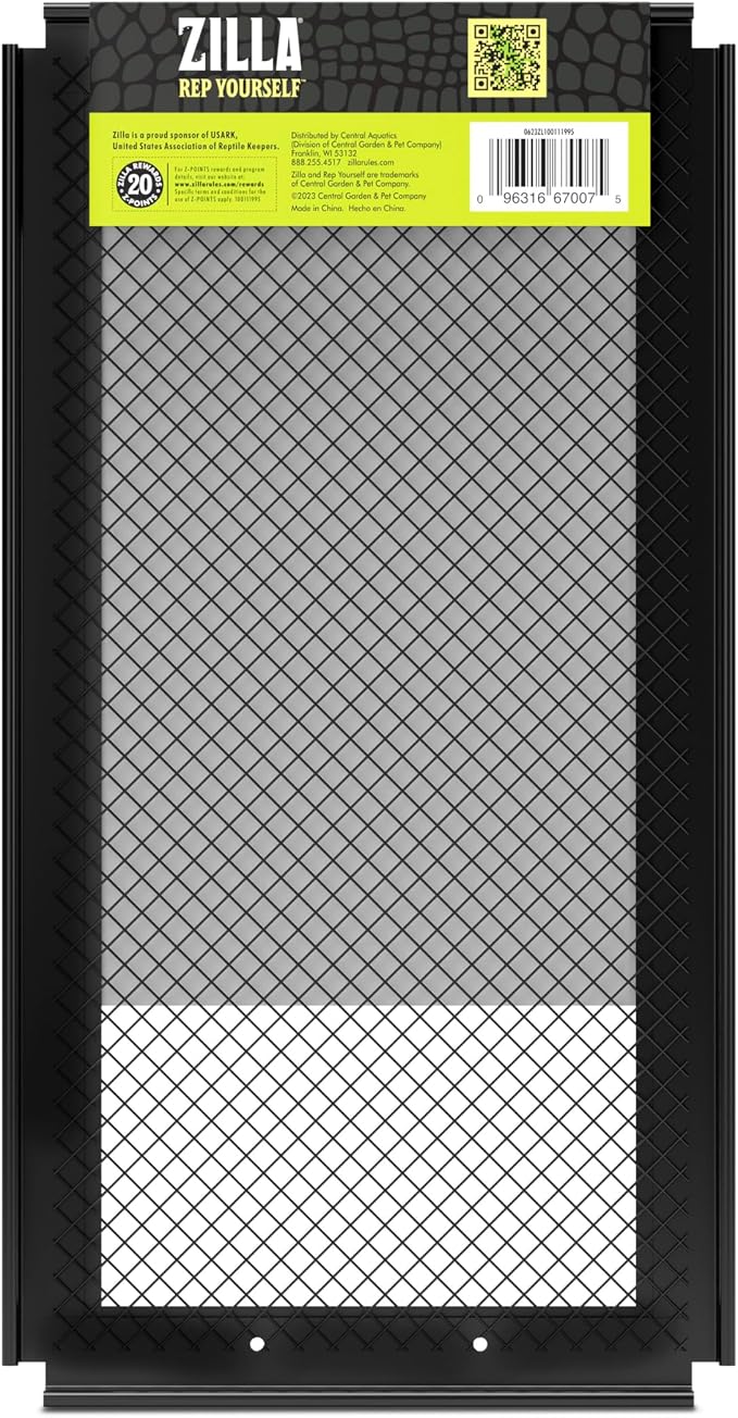 Zilla Fresh Air Screen Cover, Secure and Durable Metal Mesh Cover for Reptile Terrariums, 12 x 6 Inches | Secure and Durable Metal Mesh Cover for Reptile Terrariums