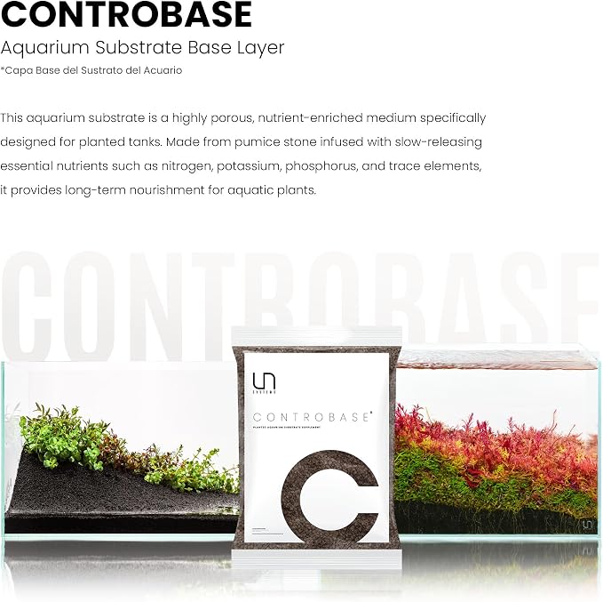 Ultum Nature Systems Controbase – Nutrient-Rich Aquarium Substrate for Live Plants, Fish Tank Aqua Soil for Planted Aquarium, Aquascaping - Aquarium Base Layer, Fertilizing Substrate - 8L, 9.7LB