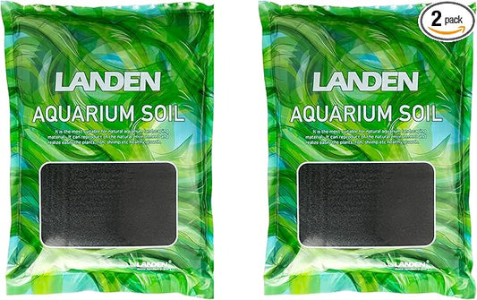 LANDEN Aqua Soil Substrate for Natural Planted Aquarium, Plant or Shrimp Stratum, Clay Gravel and Stable Porous Substrate for Freshwater Aquarium, Black Color (20 lbs)