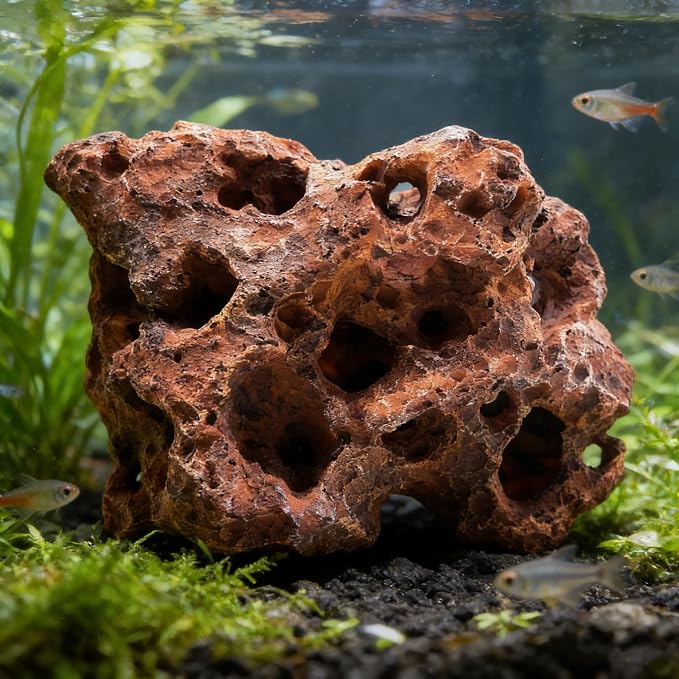 M2cbridge Large Aquarium Resin Holey Rock Hideouts Mountain Hideaway Caves | harmless resin,innovative porous design,multiple entry and exit points