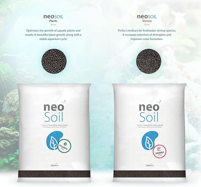 AQUARIO Neo Soil - Shrimp Substrate with Humic Acid, Microelements for Freshwater Planted Tanks, Volcanic Ash Shrimp Substrate, Slighty Acidic, PH Buffering Aquasoil for Planted Aquariums - SHRIMP, 3L