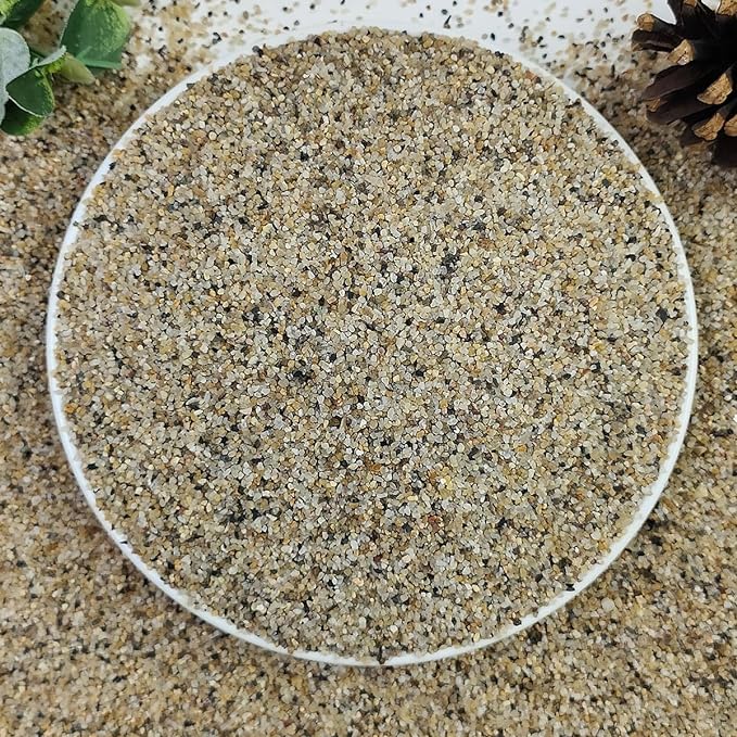 YISZM 5lbs Aquarium Gravel, 1/16"(0.6-1.2mm) Natural River Rocks Succulent Cactus Pea Gravel for Plants, Fish Tank, Decorative Pebbles for Gardening, Flower Pots, Vase Fillers, Landscaping