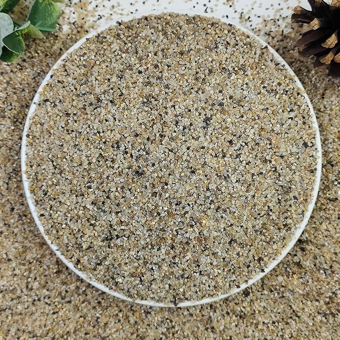YISZM 10lbs Aquarium Gravel, 1/16"(0.6-1.2mm) Natural River Rocks Succulent Cactus Pea Gravel for Plants, Fish Tank, Decorative Pebbles for Gardening, Flower Pots, Vase Fillers, Landscaping