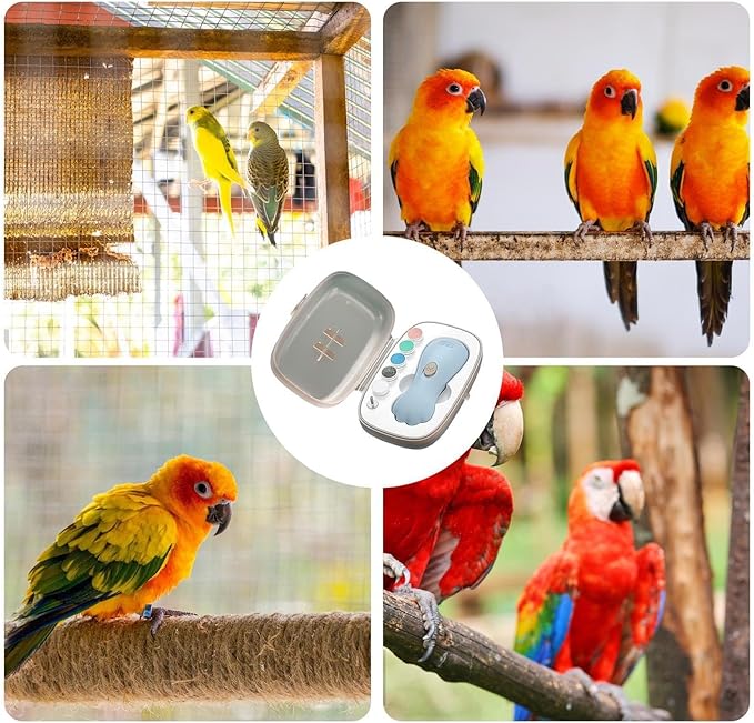 Pet Nail Grinder for Birds - Electric Claw Sharpener | Quiet Bird Nail Trimmer & Beak Grinder | Multi-Functional Portable Sharpener with 6 Replacement Heads, for Parakeets Conure Lovebirds