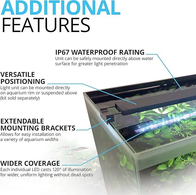 Fluval Plant 3.0 LED Planted Aquarium Lighting, 22 Watts, 15-24 Inches