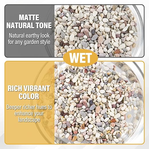 45lb Succulent and Cactus Gravel Pebbles, 1/5 Inch Mixed Color Natural Rocks for Fish Tank, Indoor Plants, Aquarium, Vases, Landscaping