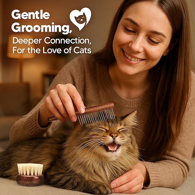 Premium Waterproof Pet Grooming Kit for Dogs & Cats – Wooden Handle Slicker Brush, Deshedding Comb & Nail Clipper – Professional Dog Grooming Supplies Set with Canvas Pouch | USA Brand