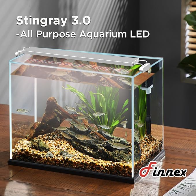 Finnex Stingray 3 Aquarium LED Light, 24/7 Lunar+, Controllable, Extendable Legs (18 Inch)