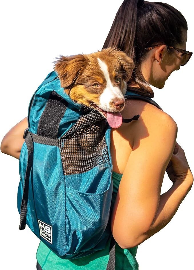 K9 Sport Sack Trainer - Small, Harbor Blue - Ideal for Dogs with 13-16” Back Length - Backpack-Style Training Carrier - Meant for Quick, Non-Strenuous Activities