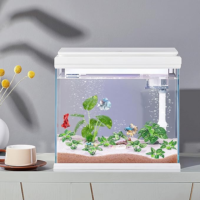 MyLifeUNIT Betta Fish Tank Decor, 10 Pack Silk Aquarium Plants for Aquarium Decoration and Fish Tank Decoration