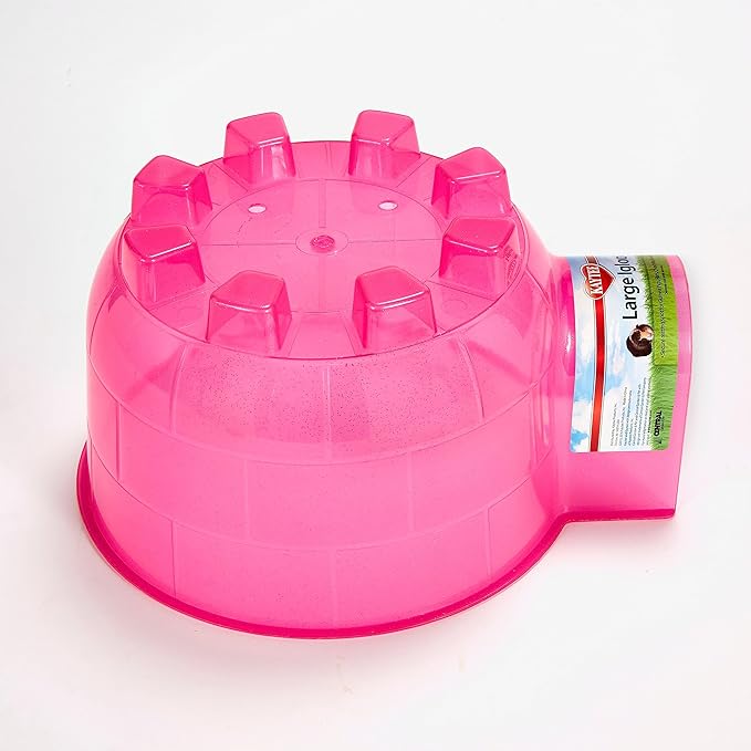 Kaytee Igloo Habitat Hideout For Pet Guinea Pigs, Ferrets, Dwarf Rabbits, Chinchillas, and Other Small Animals, Assorted colors, Large