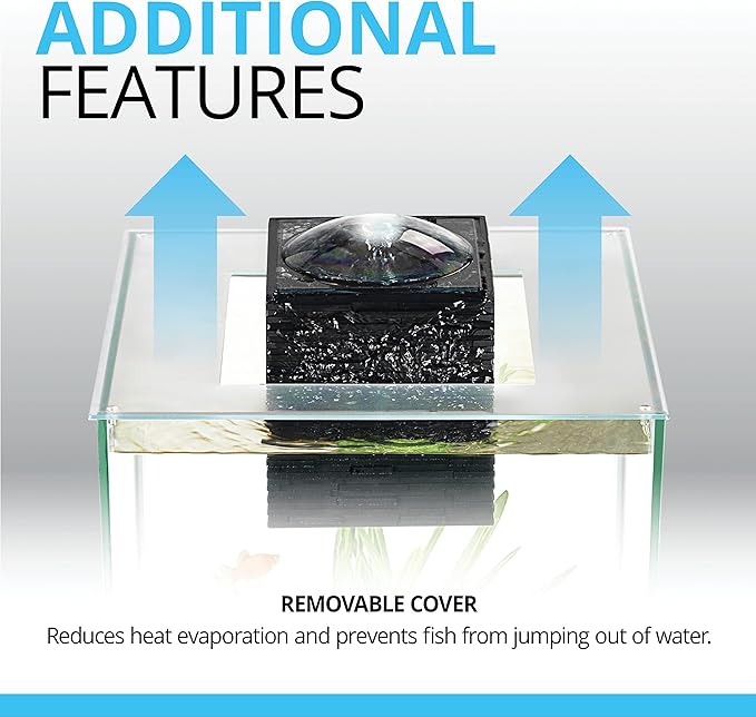 Fluval Chi II Series Aquarium Set, 5-Gallon - Aquarium Tank with Ambient LED Lighting, Flowing Water, and Elegant Design, White