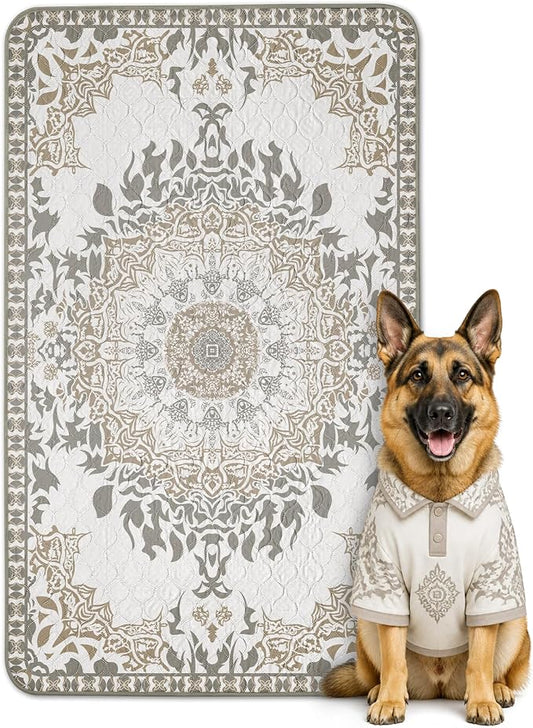 FXW Washable Pee Pads for Dogs, Puppy Pads with Super Absorbent, Specifically Designed for FXW Rollick/Homeplus 32 inch 6 Panels Dog Pen, 43" x 71" Rectangle, Boho, 1 Pack